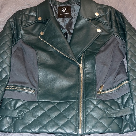 Emerald Green Moto Jacket - Picture 2 of 5